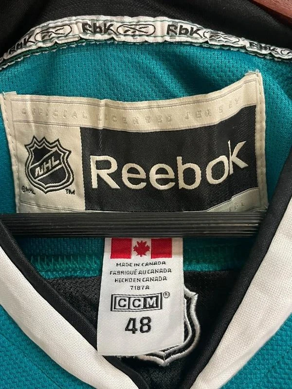 Reebok NHL Hockey Jersey Thornton 19 San Jose Sharks Vintage Blue Blokecore Y2K – photo 11